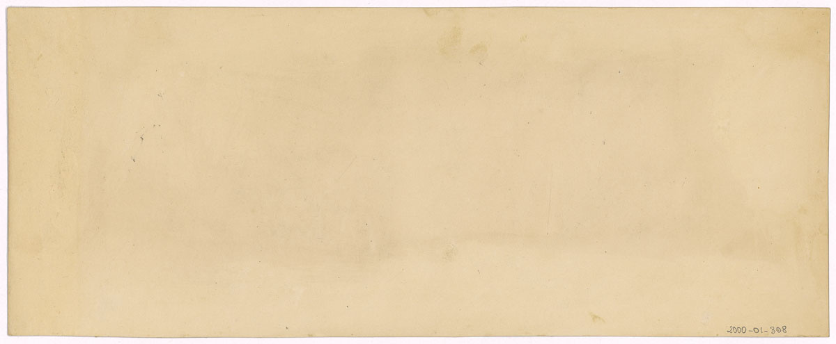 Verso du carton de montage des photographies du Palais social vu du nord.