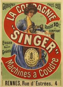 Affiche publicitaire. « La Compagnie Singer – Machines à coudre » (image)