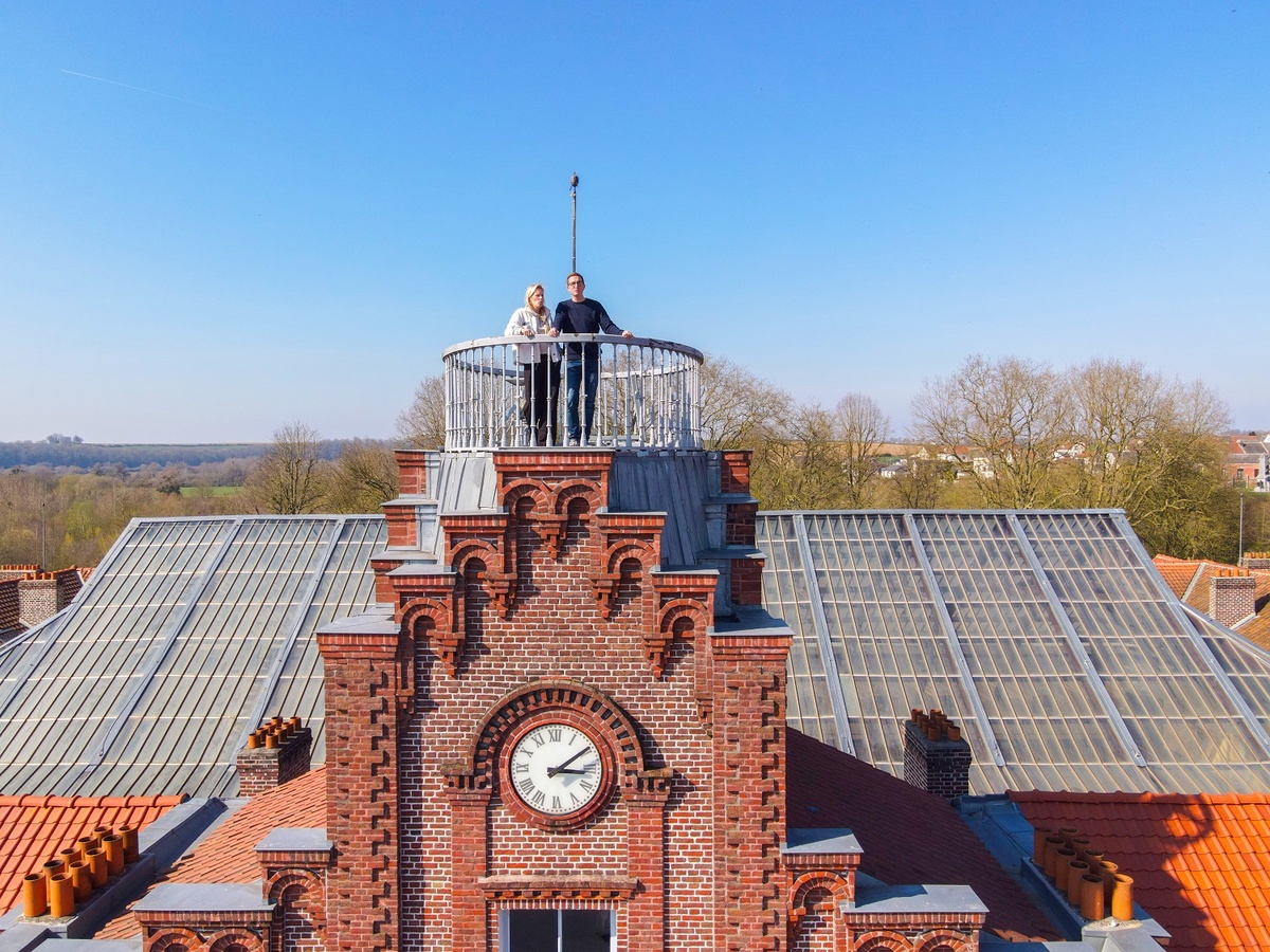 Vue drone du belvédère du Familistère