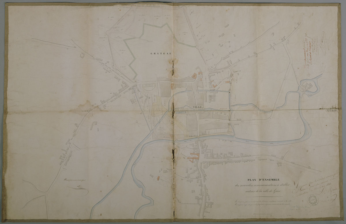Plan de la ville de Guise, 1846.