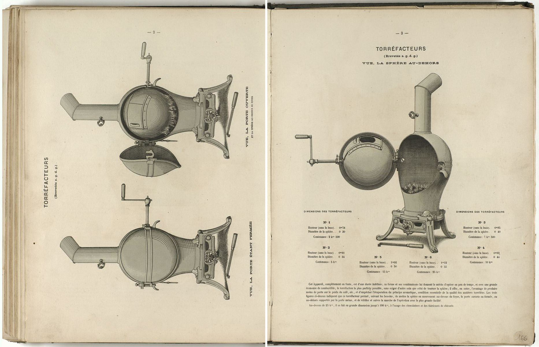 La série des torréfacteurs est présentée dans l’album de 1867 des fonderies et m