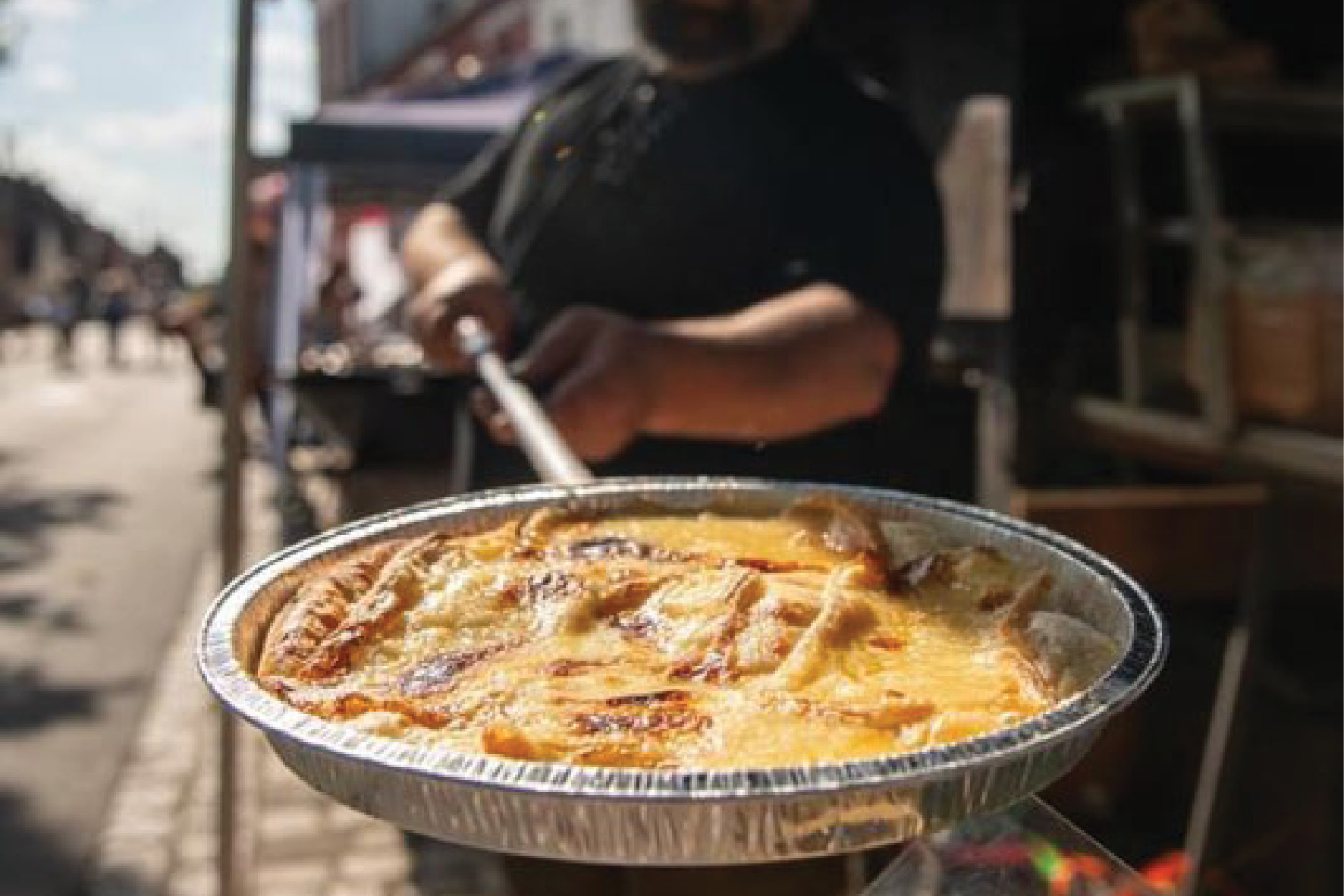 Tarte au Maroilles cuite au feu de bois