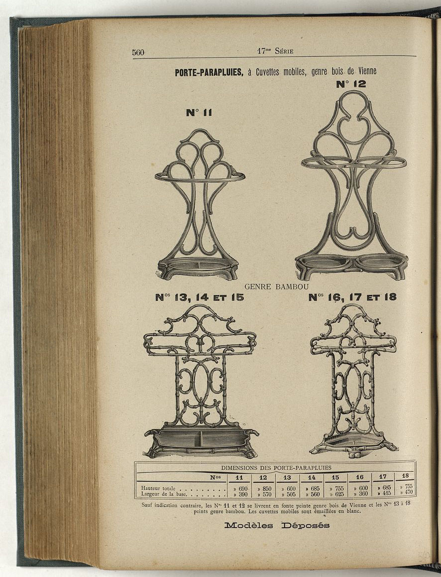 Vue d'une page du catalogue de 1898
