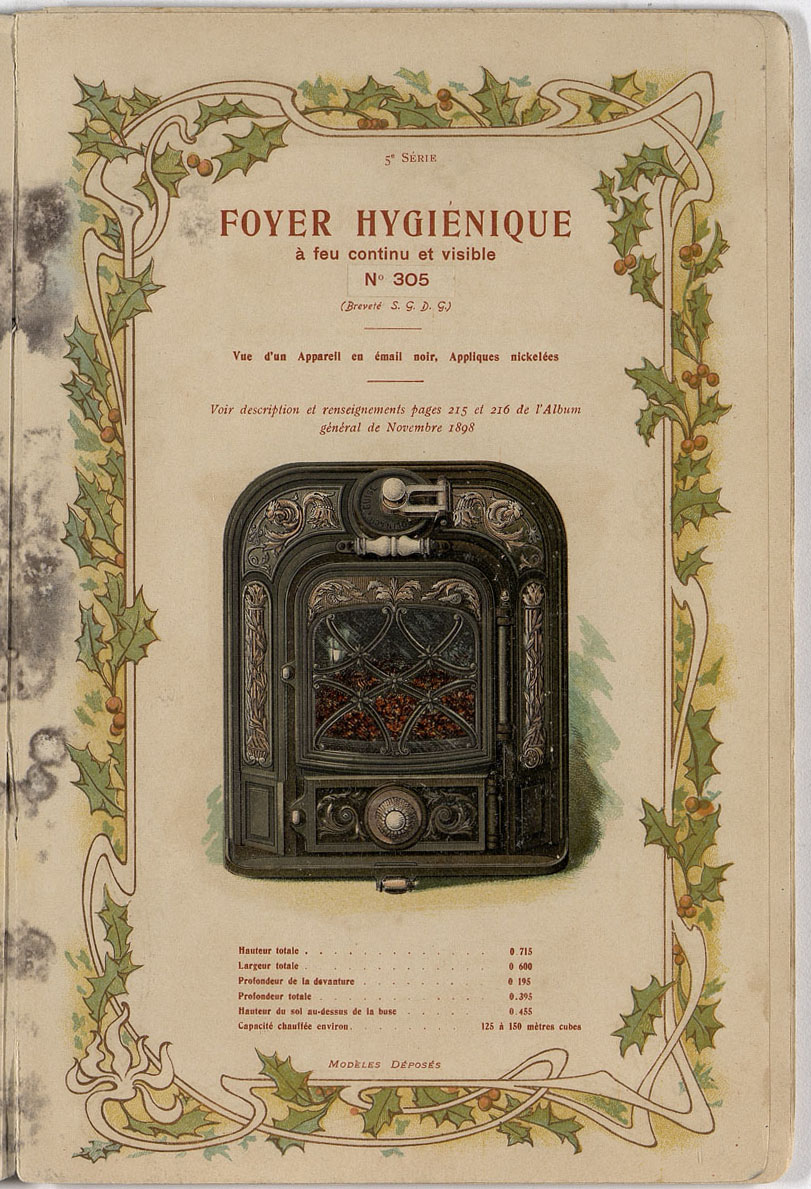 page de l'album des appareils de chauffage de luxe pour 1903-1904
